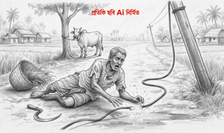 নোয়াখালী সেনবাগে গরুর খাস কাটতে গিয়ে বিদ্যুৎস্পৃষ্টে বৃদ্ধের মৃত্যু